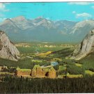 Alberta Postcard Banff Springs Hotel & Bow Valley Tunnel & Sulphur Mountain