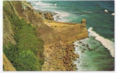 Puerto Rico Postcard San Juan San Cristobal Castle Haunted Sentry Box
