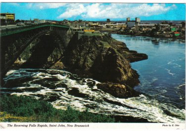 New Brunswick Postcard Saint John Reversing Falls Rapids