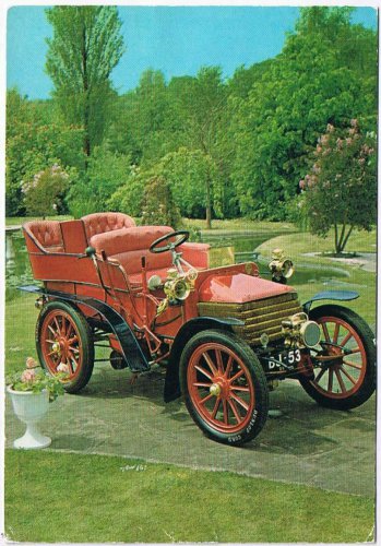 Holland Netherlands Postcard Old Car Open Buggy