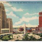 Postcard Buffalo Civic Center City Hall McKinley Monument Statler Hotel New York