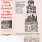 Laurie Bower Singers I'd Like To Teach The World To Sing 45rpm Coca Cola Ad
