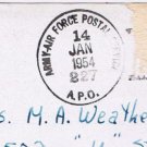 Italy Postcard Anzio Army Air Force Postal Service APO 227 1954