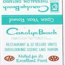 Ontario Matchbook Cover Thessalon Carolyn Beach Motel