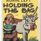 Comic Postcard Artist Signed Wilf Long Left Holding The Bag PECO