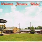 Postcard Welcome Florence Motel Florence Kentucky