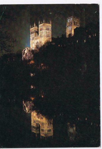 United Kingdom UK Postcard Durham Cathedral By Night