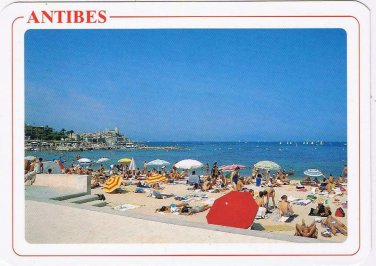 France Postcard Antibes Cote d'Azur The Beaches