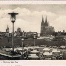 Postcard Koln a Rhiem Blick Auf Den Dam Cologne a Rhine View of the Dam Germany