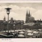 Postcard Koln a Rhiem Blick Auf Den Dam Cologne a Rhine View of the Dam Germany