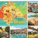 United Kingdom UK Postcard Devon Multi View Boats Beach Houses Bridge