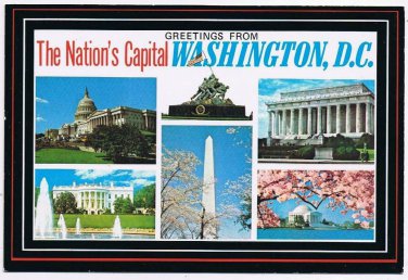District Of Columbia DC Postcard Washington The Nation's Capital Multi View