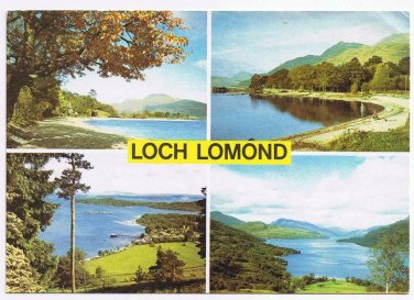 United Kingdom UK Postcard Scotland Loch Lomond Multi View Rowardenan Bay Luss