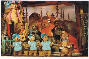 Disney Postcard Frontierland Grizzly Hall Country Bear Jamboree