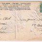 Greetings Postcard Embossed Poppies & Bird Gold Gilt