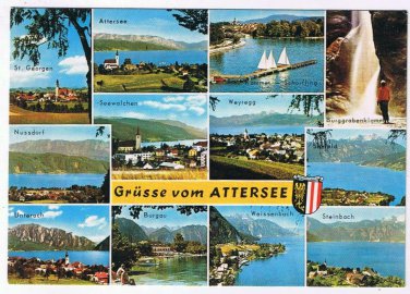 Austria Postcard Attersee Multi View