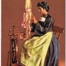 Postcard Traditional Costume From Oberaargau Spinning Wheel