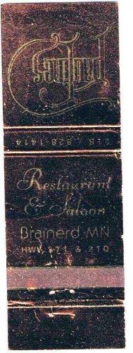 Matchbook Cover Brainerd MN Pauline's Restaurant & Saloon