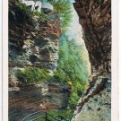 Watkins Glen New York Postcard Frowning Cliff Curteich A-52128 1913