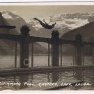 Postcard RPPC Swimming Pool Chateau Lake Louise Byron Harmon Along The CPR Line