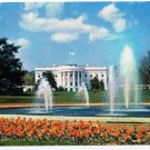Washington DC Postcard White House Grounds Fountain Tulips