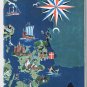 Denmark Map Trans Canada Airlines Air Canada 1961