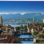 Postcard Zurich mit Kirchen Grossmunster Fraumunster & St Peter