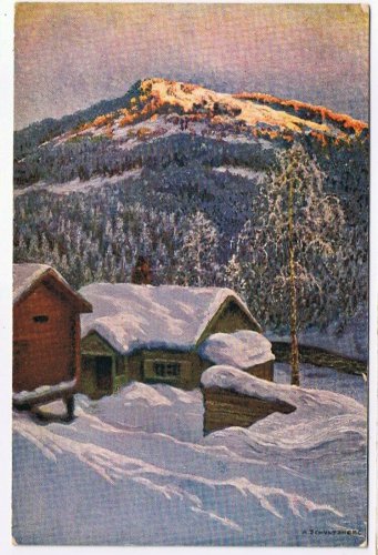 Postcard Sista Solstralarne Last Sunbeams A Schultzberg