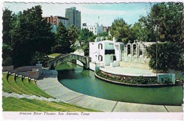 Texas Postcard San Antonio Arneson River Theater