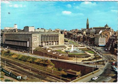 France Postcard Charleroi Viaduct & Exposition Palace Palais de Exposition