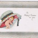 Postcard Happy Easter To You Large Bonnet Hand Mirror Angel