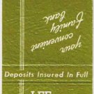 Matchbook Cover Lee Savings Bank Lee Massachusetts Christmas