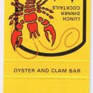 Matchbook Cover Seafood Shanty Pennsylvania