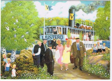 Postcard SS Ljustero Arrives Bert Hage Havero