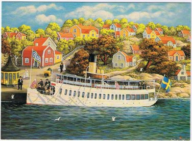 Postcard The Stamboat Is Coming Bert Hage Havero