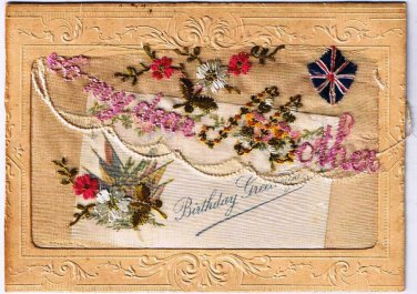 Greetings Postcard Mother Birthday Card Inside Lace Flap To My Dear Mother