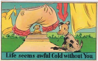 Postcard Comic Life Seems Awful Without You Bloomers
