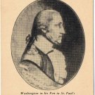 Postcard Art Washington In His Pew St Paul's Chapel Joseph Wright New York City
