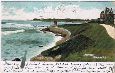 Postcard Cliff Walk Newport Rhode Island