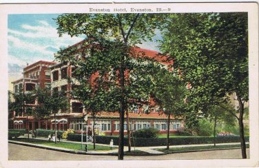 Postcard Evanston Hotel Evanston Illinois