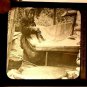 Magic Lantern Glass Slide Making Flat Bread Norway Keystone 1870s