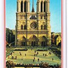 France Postcard Paris Notre Dame Basilica Facade & Front Courtyard