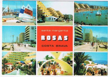 Spain Postcard Costa Brava Rosas Santa Margarita Multi View
