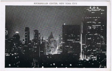 Postcard RPPC Rockefeller Center New York City Midtown Manhattan