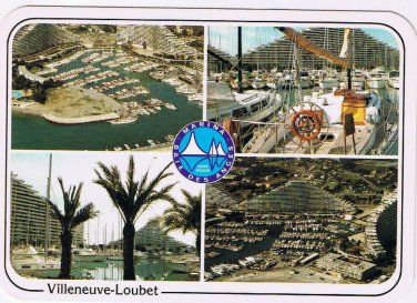 France Postcard Cote d'Azur Villeneuve Loubet Marina Baie Des Anges
