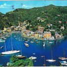 Italy Postcard Portofino Beautiful Panorama Ships Boats