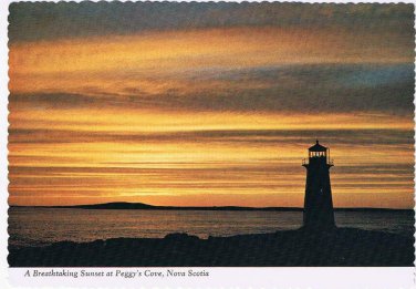 Nova Scotia Postcard Peggy's Cove Breathtaking Sunset