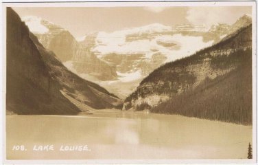 Postcard RPPC Lake Louise Alberta Byron Harmon Along The CPR Line