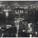 Postcard RPPC Night View Of United Nations Headquarters New York