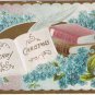 Merry Christmas Postcard Books Forget Me Nots Flowers